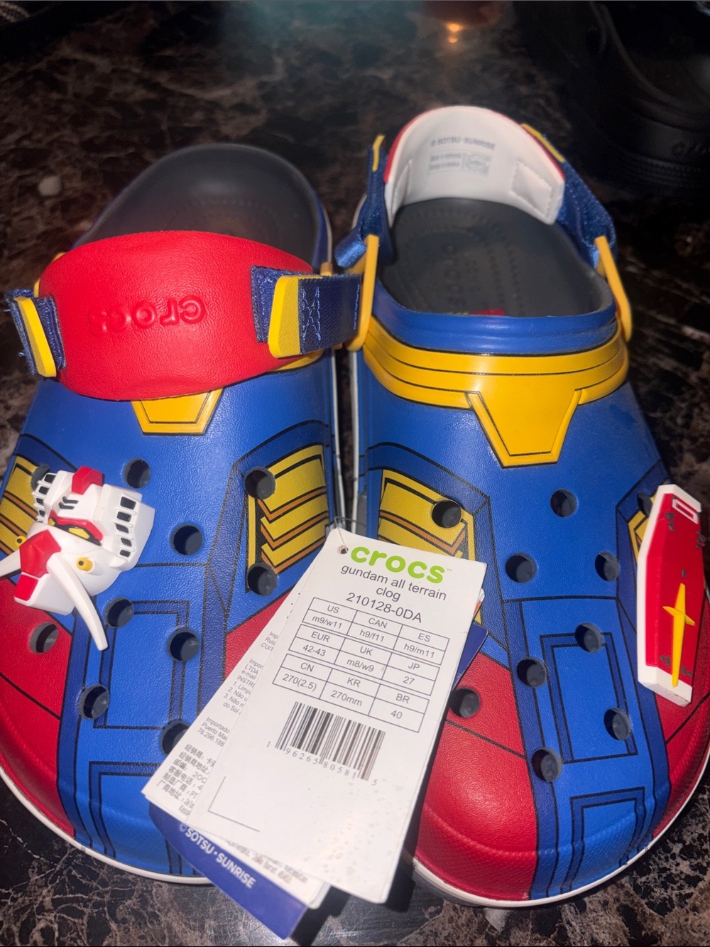 CROCS Gundam-Themed Clog in Blue, Red & Yellow